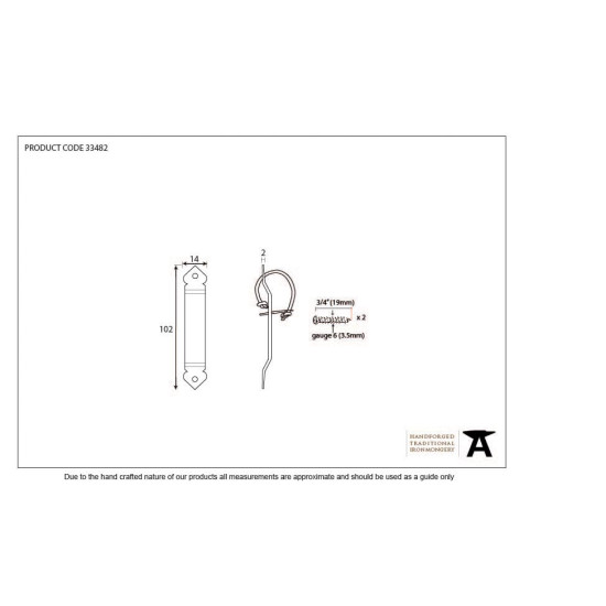 Traditional Blacksmith Locking Screw on Staple Gothic End