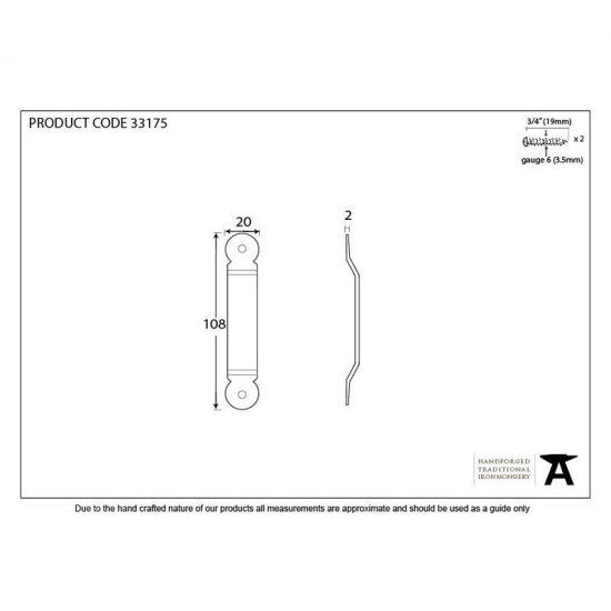Traditional Blacksmith Penny End Thumb Latch Staple