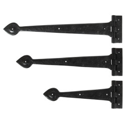 Cast Iron T Hinges - Antique Finish
