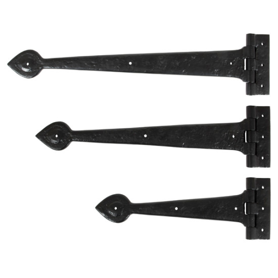 Cast Iron T Hinges - Antique Finish