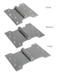 Pewter Patina Parliament Hinges