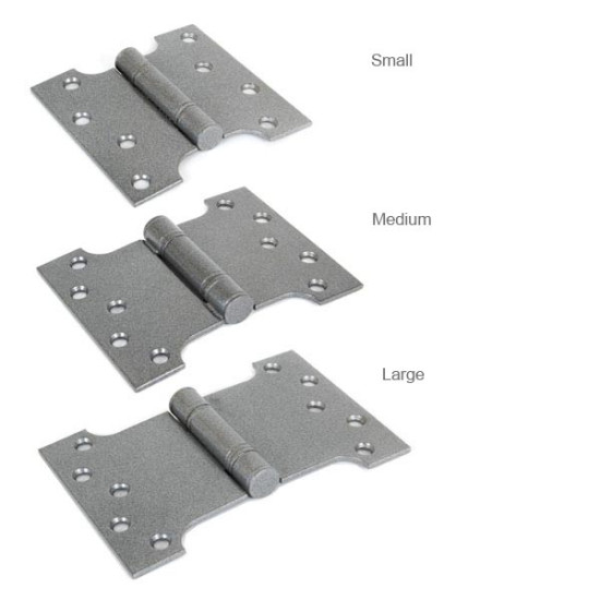 Pewter Patina Parliament Hinges