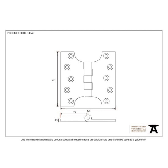 Pewter Patina Parliament Hinges
