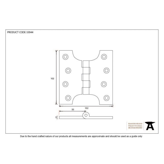 Pewter Patina Parliament Hinges