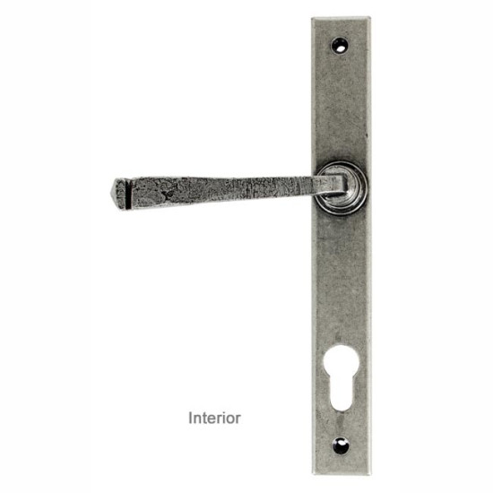 Blacksmith Pewter Patina Slimline Avon Lever Door Handle