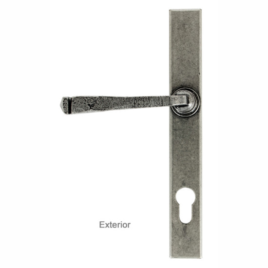 Blacksmith Pewter Patina Slimline Avon Lever Door Handle