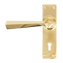 Polished Brass Straight Lever Door Handle