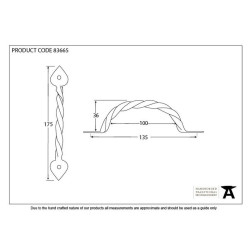 Blacksmith Beeswax Twist Pull Handle