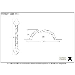 Traditional Blacksmith Twist Pull Handle