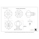 Traditional Blacksmith Octagonal Centre Door Knob - External