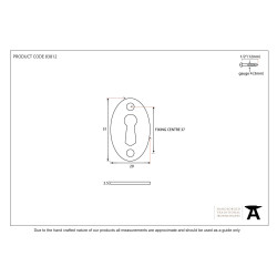 Polished Brass Oval Escutcheon