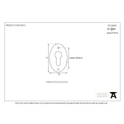 Polished Brass Oval Euro Escutcheon