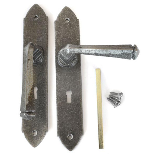 Kirkpatrick A6053 Lever Door Handle - Argent Finish - Unsprung