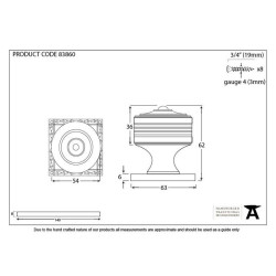 Tewkesbury Square Knob Set - Polished Nickel Finish