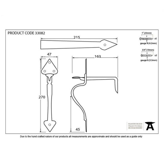 Blacksmith Pewter Patina Tuscan Thumb Latch