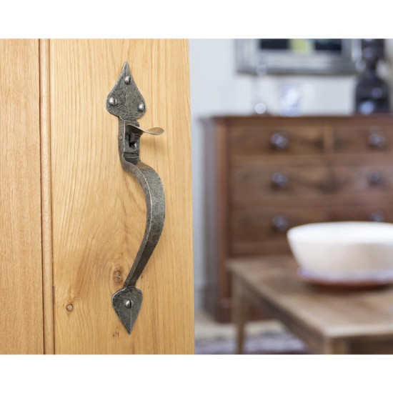 Blacksmith Pewter Patina Tuscan Thumb Latch
