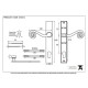 Traditional Blacksmith Monkey Tail Slim Lever Espagnolette Door Handle