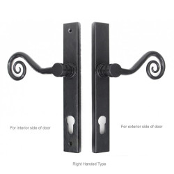 Traditional Blacksmith Monkey Tail Slim Lever Espagnolette Door Handle
