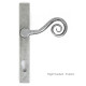 Blacksmith Pewter Patina Monkey Tail Slim Lever Espagnolette Door Handle