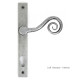 Blacksmith Pewter Patina Monkey Tail Slim Lever Espagnolette Door Handle