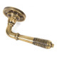 Reeded Lever on Rose Set - Aged Brass