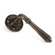 Reeded Lever on Rose Set - Aged Bronze