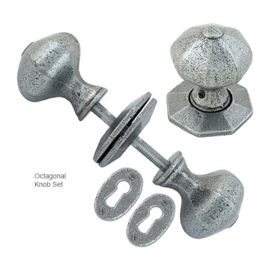 Blacksmith Pewter Patina Rim Lock and Cast Iron Cover