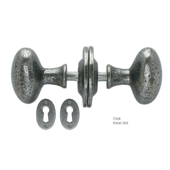 Blacksmith Pewter Patina Rim Lock and Cast Iron Cover