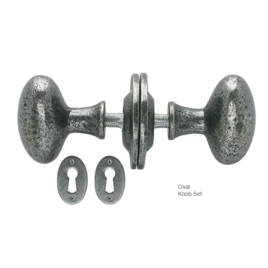 Blacksmith Pewter Patina Rim Lock and Cast Iron Cover