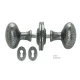 Blacksmith Pewter Patina Rim Lock and Cast Iron Cover