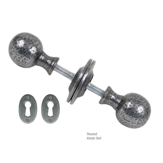 Blacksmith Pewter Patina Rim Lock and Cast Iron Cover