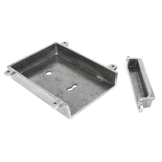 Blacksmith Pewter Patina Rim Lock and Cast Iron Cover