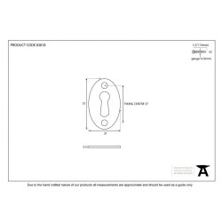 Aged Brass Oval Escutcheon