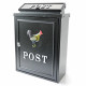 Cockerel Wall Mounted Post Box