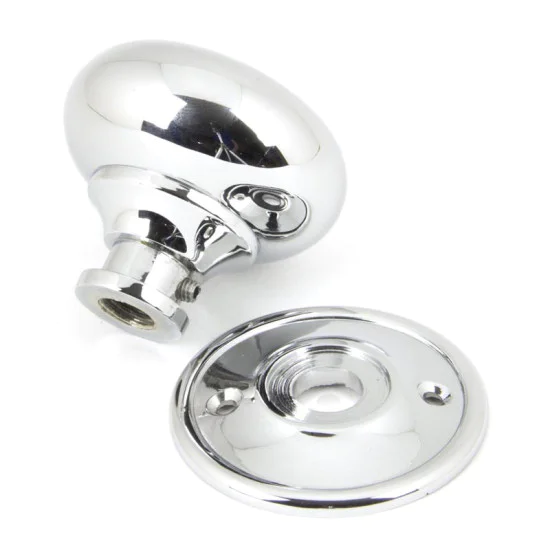Polished Chrome Mushroom Knob Set