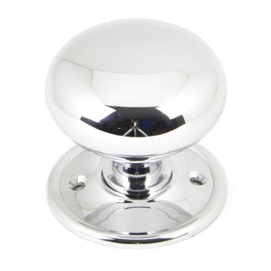 Polished Chrome Mushroom Knob Set
