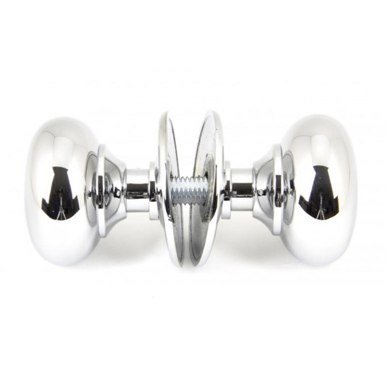 Polished Chrome Mushroom Knob Set