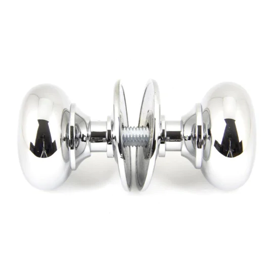 Polished Chrome Mushroom Knob Set