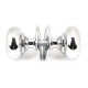 Polished Chrome Mushroom Knob Set