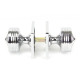 Tewkesbury Square Knob Set - Polished Chrome Finish