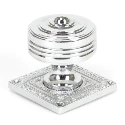 Tewkesbury Square Knob Set - Polished Chrome Finish