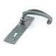 Kirkpatrick 2439 Rustic Lever Door Handle - Pewter Finish