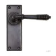 Reeded Lever Door Handle - Aged Bronze