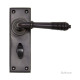 Reeded Lever Door Handle - Aged Bronze