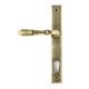 Reeded Slimline Sprung Lever Espagnolette - Aged Brass