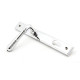 Reeded Slimline Sprung Lever Espagnolette - Polished Chrome