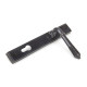 Reeded Slimline Sprung Lever Espagnolette - Aged Bronze