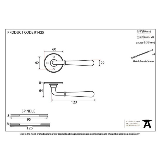 Newbury Lever on Rose Set - Polished Chrome