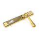 Newbury Slimline Sprung Lever Espagnolette - Aged Brass
