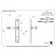 Reeded Slimline Sprung Lever Espagnolette - Polished Bronze